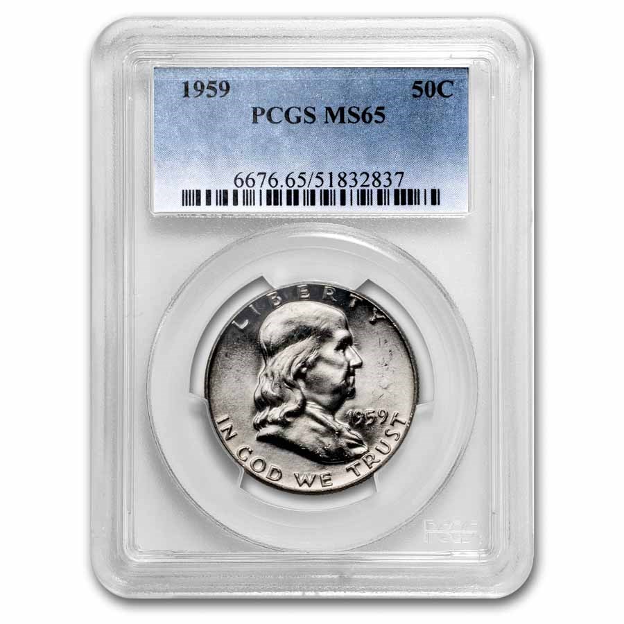 1959 Franklin Half Dollar MS-65 PCGS