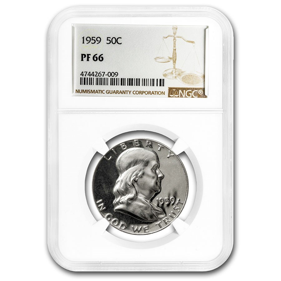 1959 Franklin Half Dollar PF-66 NGC