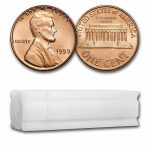 1959 Lincoln Cent 50-Coin Roll BU