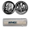 1959 Roosevelt Dime 50-Coin Roll Proof