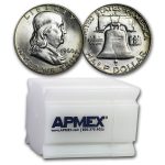1960-D Franklin Half Dollar 20-Coin Roll BU