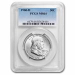 1960-D Franklin Half Dollar MS-64 PCGS