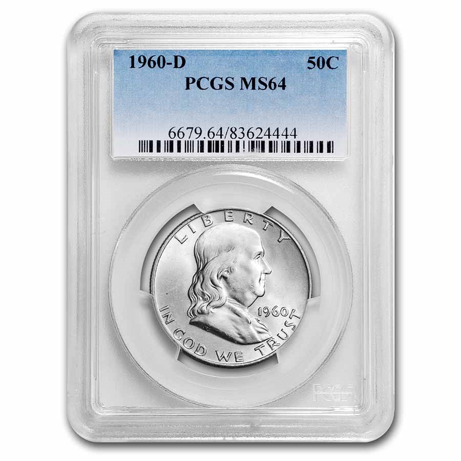 1960-D Franklin Half Dollar MS-64 PCGS