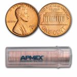 1960-D Lincoln Cent Large Date 50-Coin Roll BU