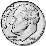 1960-D Roosevelt Dime BU