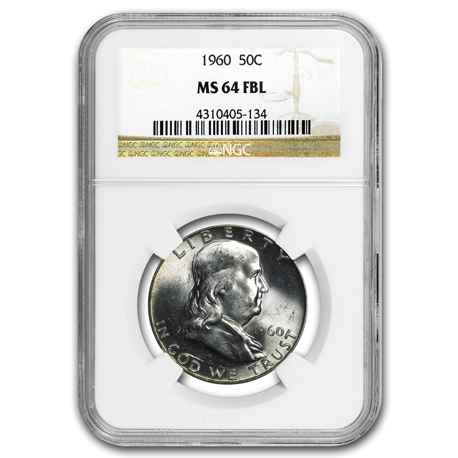 1960 Franklin Half Dollar MS-64 NGC (FBL)