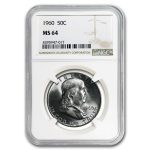 1960 Franklin Half Dollar MS-64 NGC