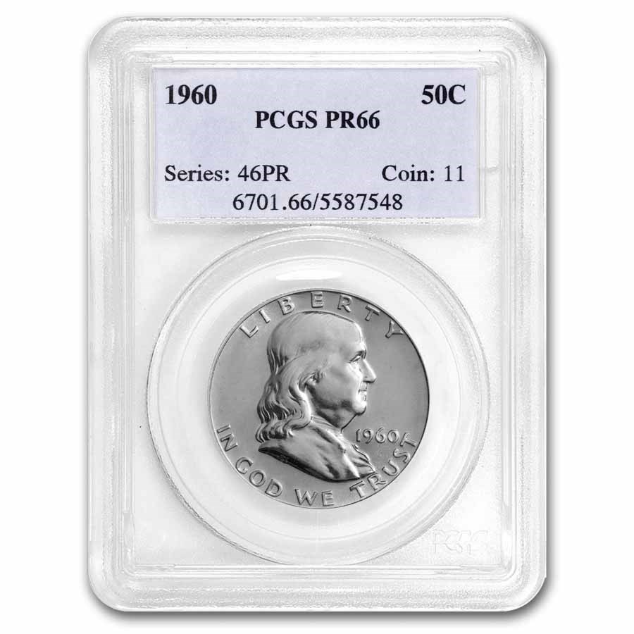 1960 Franklin Half Dollar PR-66 PCGS