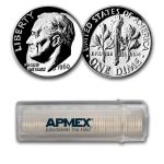 1960 Roosevelt Dime 50-Coin Roll Proof