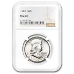 1961 Franklin Half Dollar MS-64 NGC
