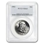 1961 Franklin Half Dollar MS-64 PCGS