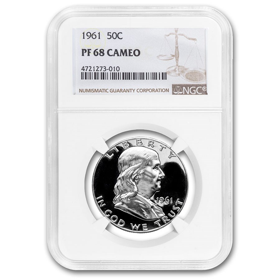 1961 Franklin Half Dollar PF-68 CAM NGC
