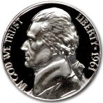 1961 Jefferson Nickel Gem Proof