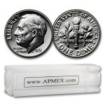 1961 Roosevelt Dime 50-Coin Roll Proof