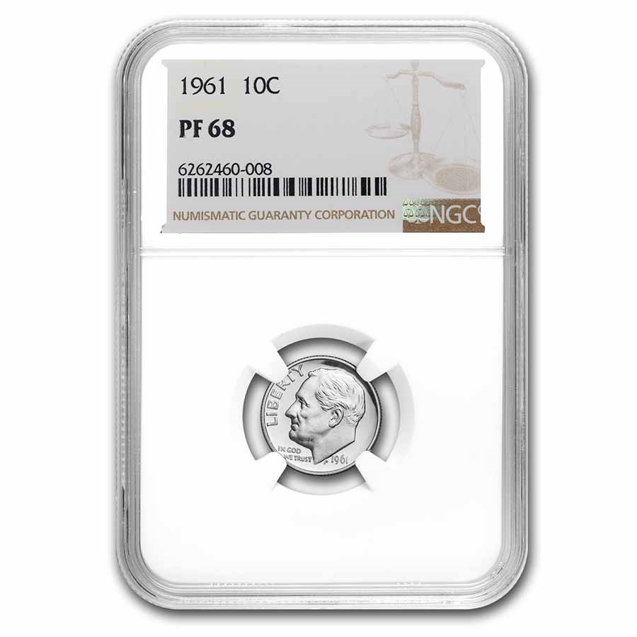 1961 Roosevelt Dime PF-68 NGC