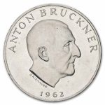 1962 Austria Silver 25 Schilling Anton Bruckner Proof