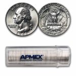 1962-D Washington Quarter 40-Coin Roll BU