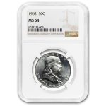 1962 Franklin Half Dollar MS-64 NGC