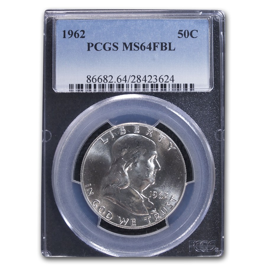 1962 Franklin Half Dollar MS-64 PCGS (FBL)