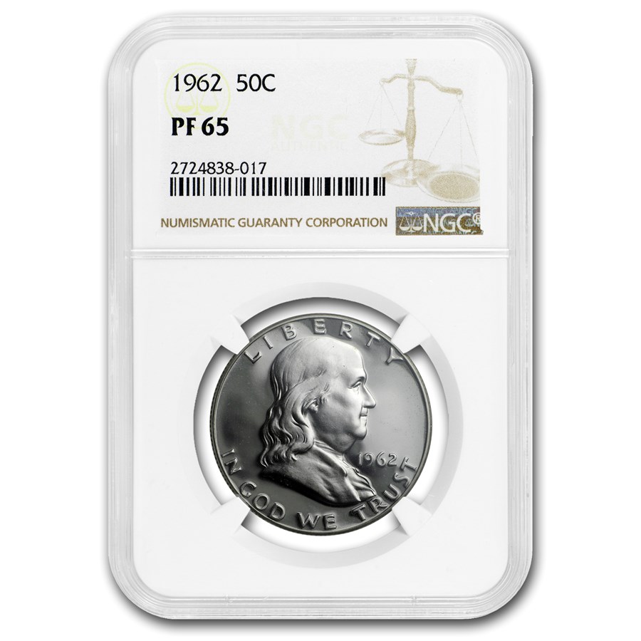 1962 Franklin Half Dollar PF-65 NGC