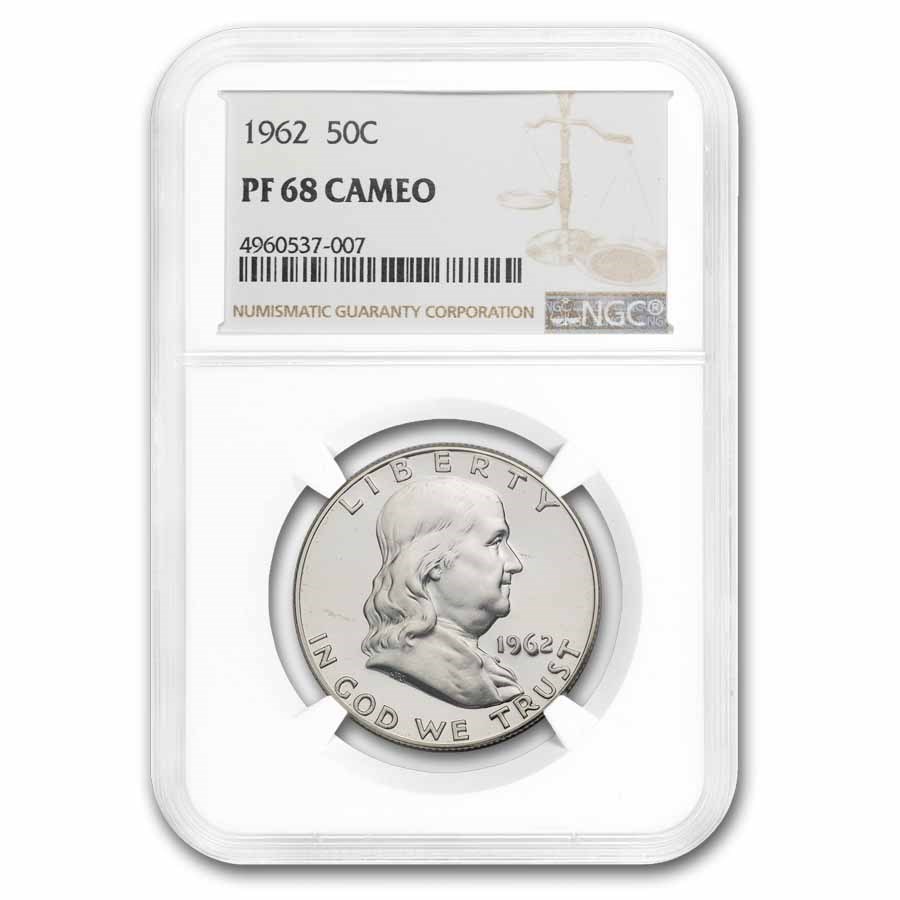 1962 Franklin Half Dollar PF-68 CAMEO NGC