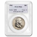 1962 Franklin Half Dollar PR-66 PCGS