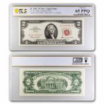 1963 $2.00 U.S. Note Red Seal CU-65 PPQ PCGS (Fr#1513)