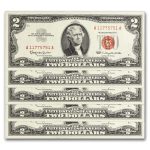 1963 $2.00 U.S. Notes Red Seal CCU (Fr#1513) 25 Consecutive