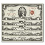 1963 $2.00 U.S. Notes Red Seal CCU (Fr#1513) 43 Consecutive