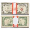 1963 $5.00 U.S. Note Red Seal VG/VF (Fr#1536) Lot of 100