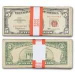 1963 $5.00 U.S. Note Red Seal VG/VF (Fr#1536) Lot of 100