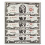 1963-A $2.00 U.S. Notes Red Seal CU (Fr#1514) 25 Consecutive