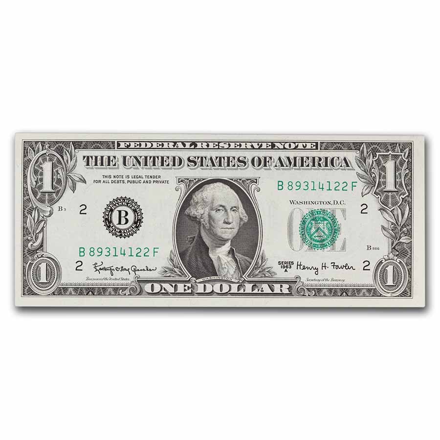 1963-A (B-New York) $1.00 FRN CU (Fr#1901-B)