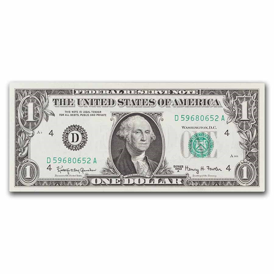 1963-A (D-Cleveland) $1.00 FRN CU (Fr#1901-D)