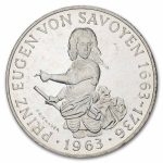 1963 Austria Silver 25 Schilling Prince Eugen von Savoyen Proof