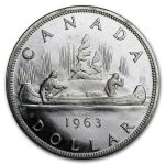 1963 Canada Silver Dollar BU/Prooflike