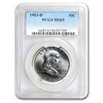1963-D Franklin Half Dollar MS-65 PCGS