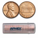 1963-D Lincoln Cent 50-Coin Roll BU
