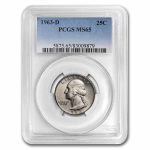 1963-D Washington Quarter MS-65 PCGS