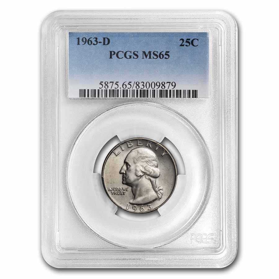 1963-D Washington Quarter MS-65 PCGS