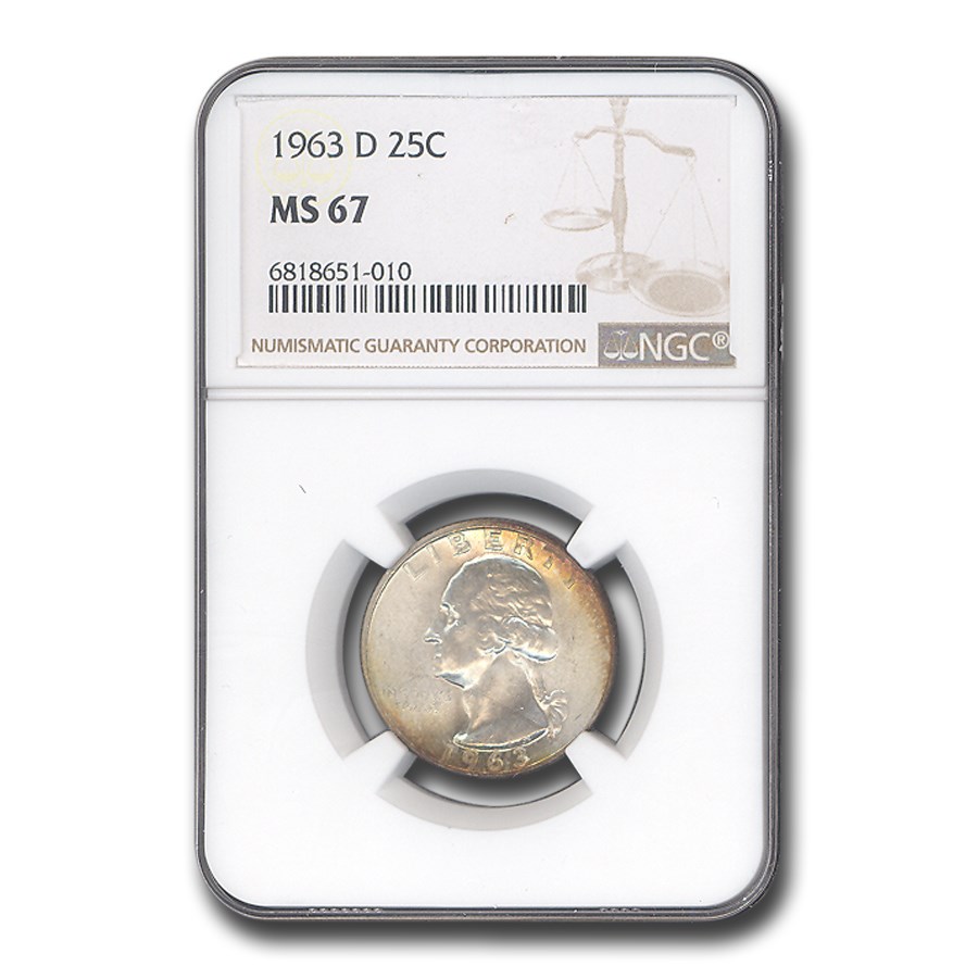1963-D Washington Quarter MS-67 NGC