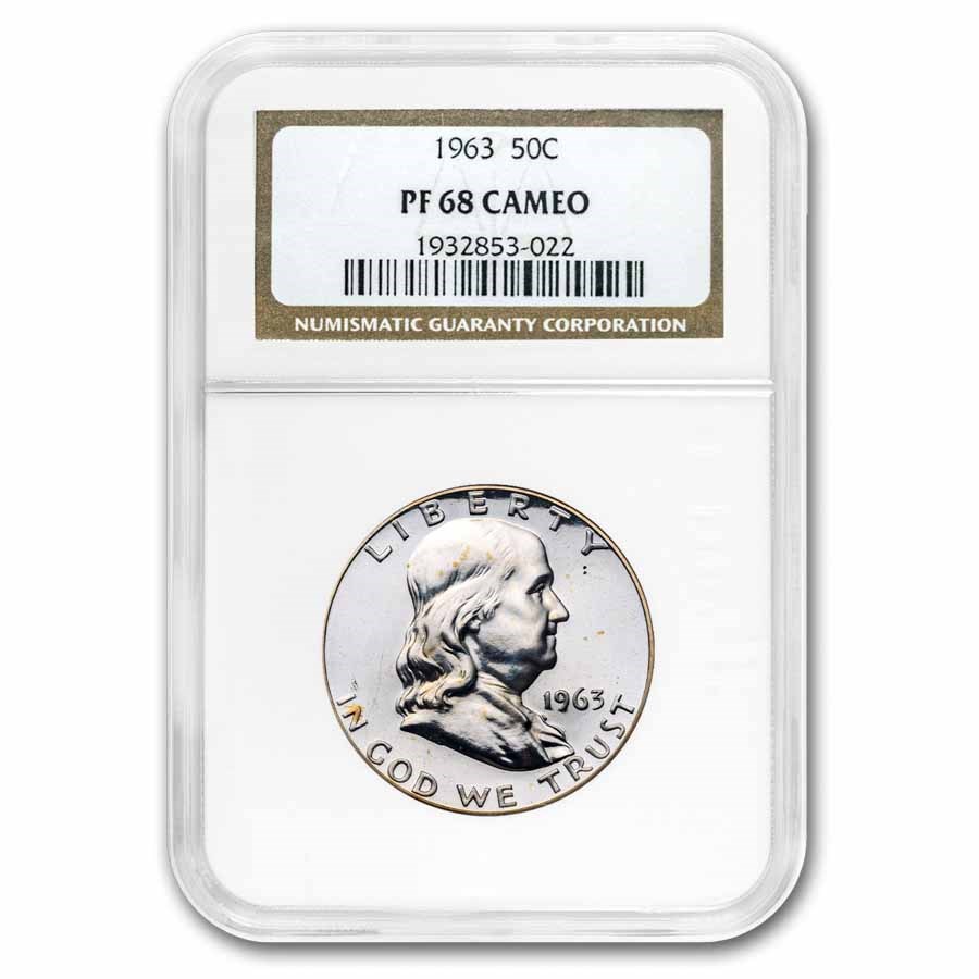 1963 Franklin Half Dollar PF-68 CAMEO NGC