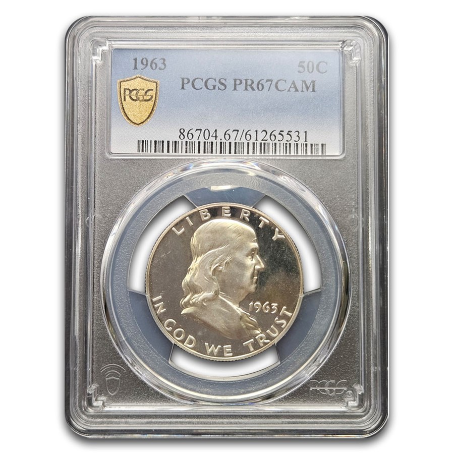 1963 Franklin Half Dollar PR-67 Cameo PCGS