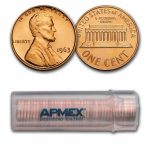 1963 Lincoln Cent 50-Coin Roll BU