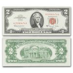 1963 thru 1963-A $2.00 U.S. Notes Red Seal XF