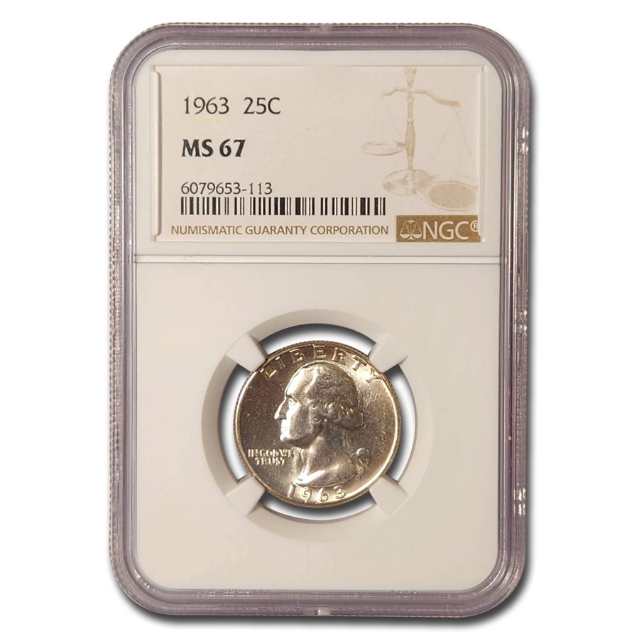 1963 Washington Quarter MS-67 NGC