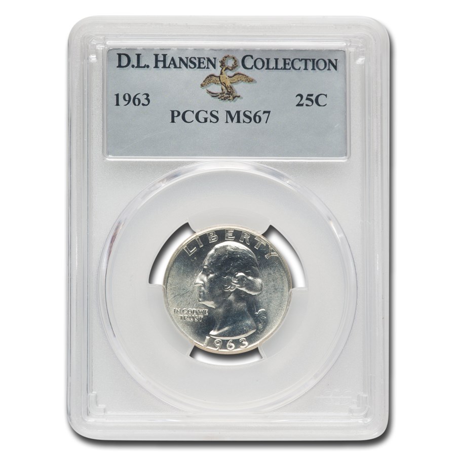 1963 Washington Quarter MS-67 PCGS