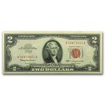 1963s $2.00 U.S. Notes Red Seal AU