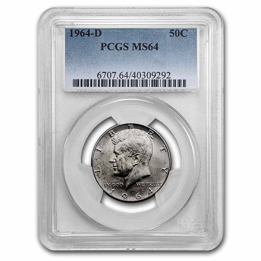 1964-D Kennedy Half Dollar MS-64 PCGS