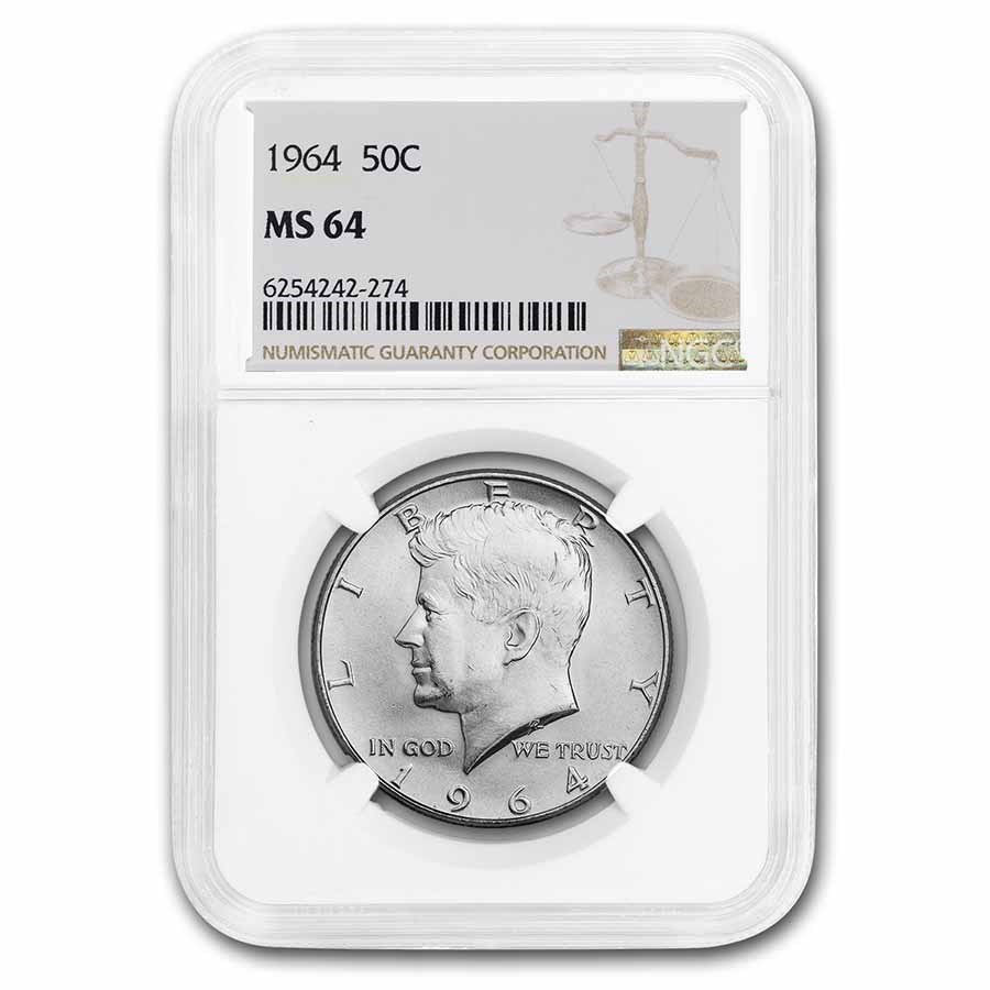 1964 Kennedy Half Dollar MS-64 NGC